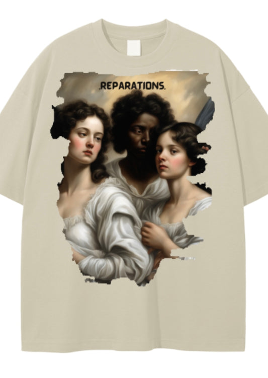 Reparations Beige Tee (Oversized)